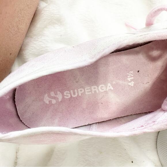 Superga pink tie dye platform sneakers size 8.5 41.5 lace up - Picture 5 of 9